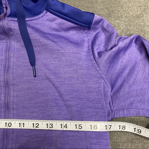Under Armour Two Tone Purple Athletic Jacket
Full Zip- Up
Hooded - Picture 3 of 5